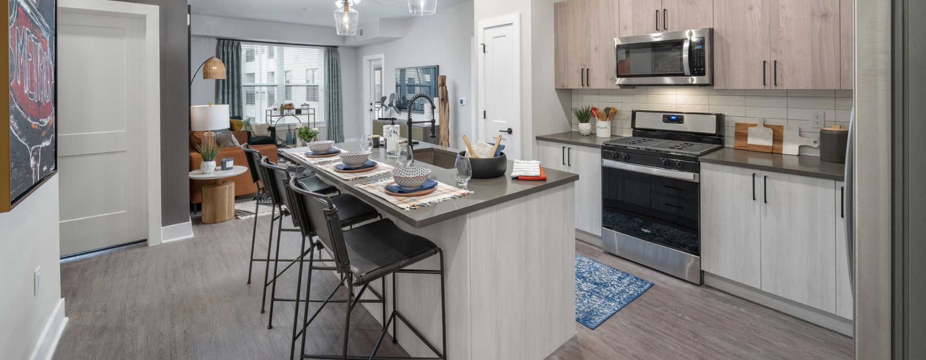 well lit kitchen